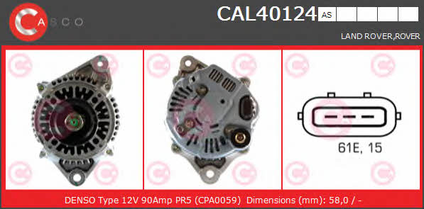 Casco CAL40124AS Генератор CAL40124AS: Отличная цена - Купить в Польше на 2407.PL!