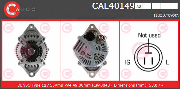 Casco CAL40149AS Generator CAL40149AS: Kaufen Sie zu einem guten Preis in Polen bei 2407.PL!