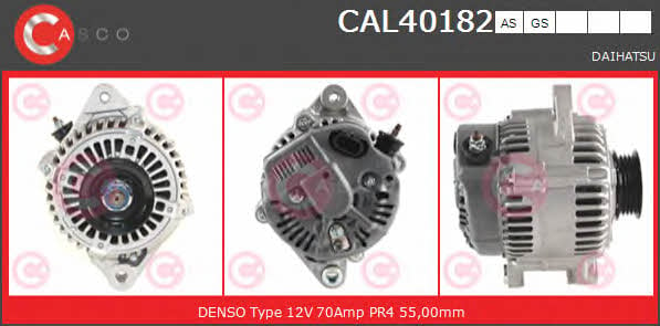 Casco CAL40182AS Alternator CAL40182AS: Buy near me in Poland at 2407.PL - Good price!