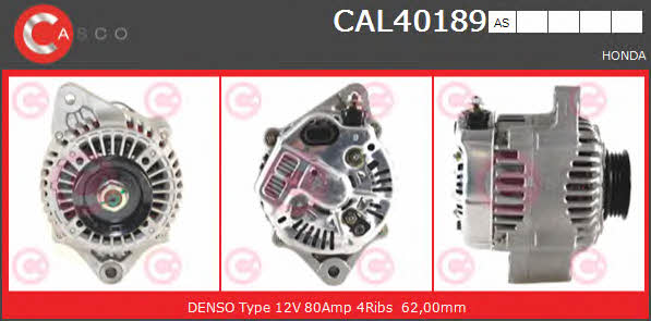 Casco CAL40189AS Alternator CAL40189AS: Buy near me in Poland at 2407.PL - Good price!