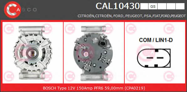Casco CAL10430GS Генератор CAL10430GS: Отличная цена - Купить в Польше на 2407.PL!