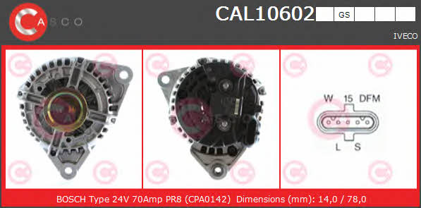 Casco CAL10602GS Alternator CAL10602GS: Dobra cena w Polsce na 2407.PL - Kup Teraz!