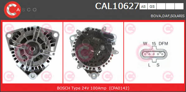 Casco CAL10627AS Alternator CAL10627AS: Buy near me in Poland at 2407.PL - Good price!