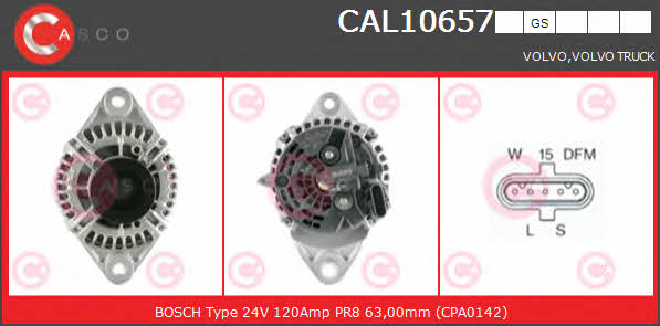 Casco CAL10657GS Генератор CAL10657GS: Приваблива ціна - Купити у Польщі на 2407.PL!
