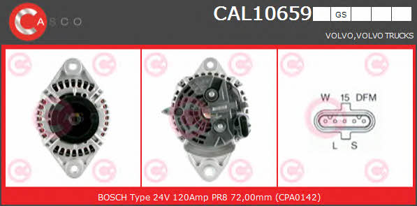 Casco CAL10659GS Alternator CAL10659GS: Buy near me in Poland at 2407.PL - Good price!