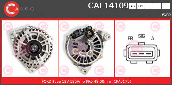 Casco CAL14109AS Alternator CAL14109AS: Buy near me in Poland at 2407.PL - Good price!