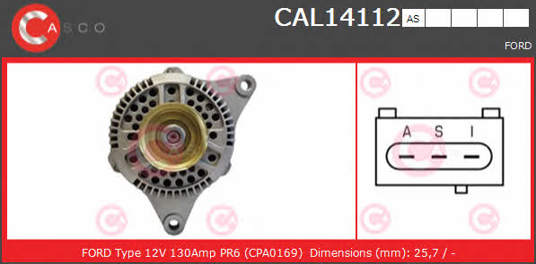 Casco CAL14112AS Alternator CAL14112AS: Buy near me at 2407.PL in Poland at an Affordable price!