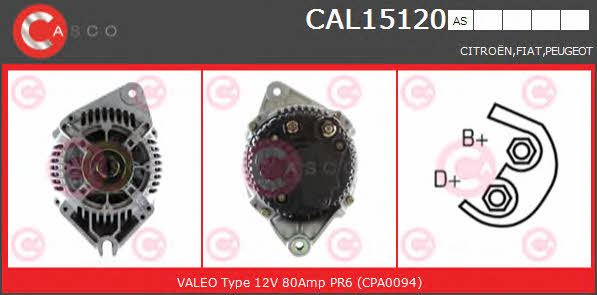 Casco CAL15120AS Alternator CAL15120AS: Dobra cena w Polsce na 2407.PL - Kup Teraz!