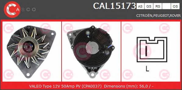 Casco CAL15173AS Alternator CAL15173AS: Buy near me in Poland at 2407.PL - Good price!