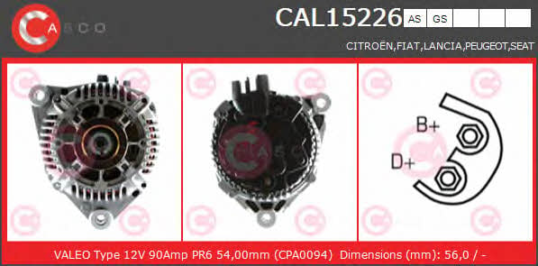 Casco CAL15226AS Alternator CAL15226AS: Buy near me in Poland at 2407.PL - Good price!