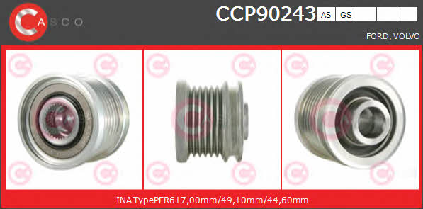 Casco CCP90243GS Belt pulley generator CCP90243GS: Buy near me in Poland at 2407.PL - Good price!