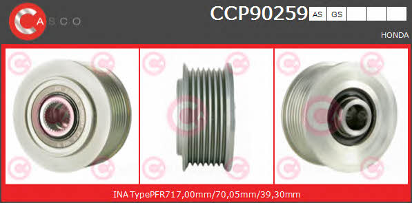 Casco CCP90259AS Belt pulley generator CCP90259AS: Buy near me in Poland at 2407.PL - Good price!