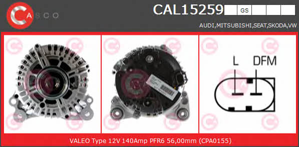 Casco CAL15259GS Alternator CAL15259GS: Buy near me in Poland at 2407.PL - Good price!