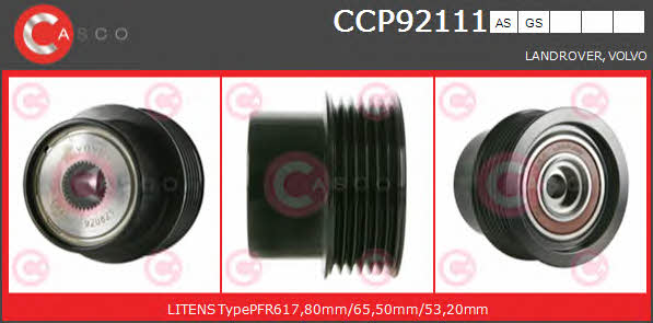 Casco CCP92111GS Belt pulley generator CCP92111GS: Buy near me in Poland at 2407.PL - Good price!