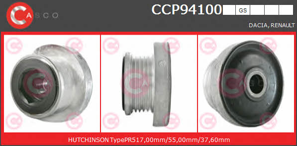 Casco CCP94100GS Belt pulley generator CCP94100GS: Buy near me in Poland at 2407.PL - Good price!