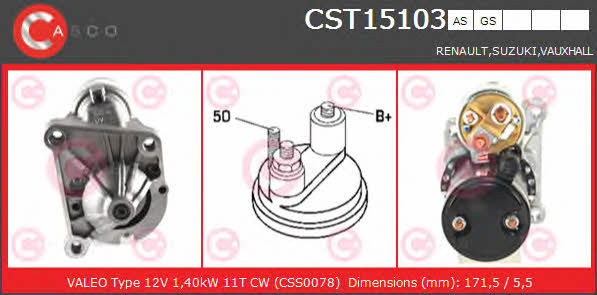 Casco CST15103AS Starter CST15103AS: Buy near me in Poland at 2407.PL - Good price!