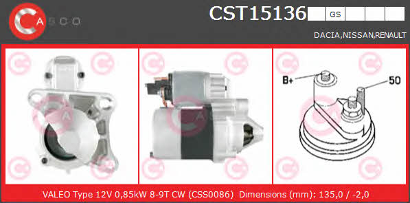 Casco CST15136GS Starter CST15136GS: Buy near me in Poland at 2407.PL - Good price!
