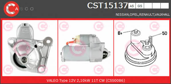 Casco CST15137GS Starter CST15137GS: Buy near me in Poland at 2407.PL - Good price!