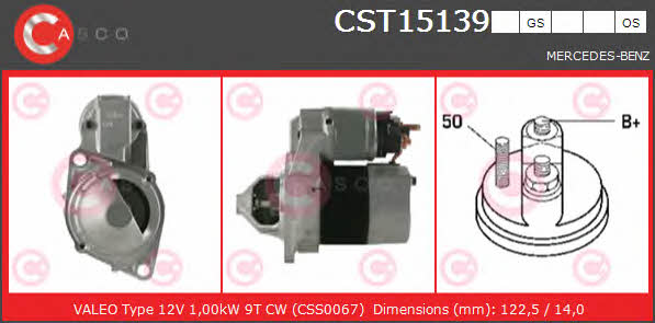 Casco CST15139GS Starter CST15139GS: Buy near me in Poland at 2407.PL - Good price!