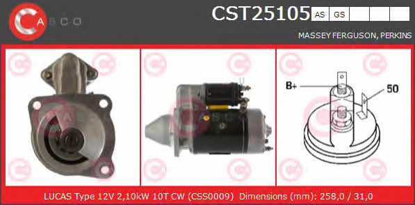 Casco CST25105AS Стартер CST25105AS: Отличная цена - Купить в Польше на 2407.PL!