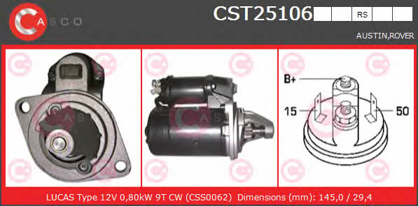 Casco CST25106RS Starter CST25106RS: Buy near me in Poland at 2407.PL - Good price!