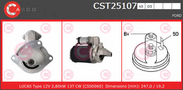 Casco CST25107GS Anlasser CST25107GS: Kaufen Sie zu einem guten Preis in Polen bei 2407.PL!