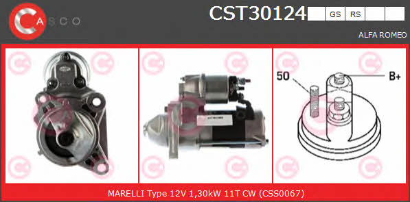 Casco CST30124RS Стартер CST30124RS: Отличная цена - Купить в Польше на 2407.PL!