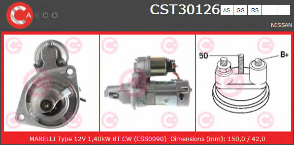 Casco CST30126RS Стартер CST30126RS: Отличная цена - Купить в Польше на 2407.PL!