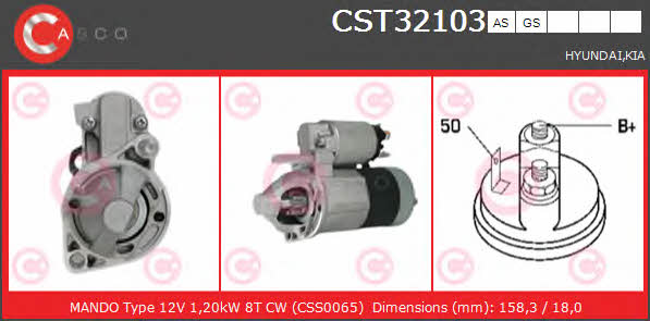 Casco CST32103AS Стартер CST32103AS: Отличная цена - Купить в Польше на 2407.PL!