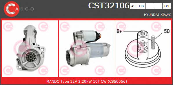 Casco CST32106GS Starter CST32106GS: Buy near me in Poland at 2407.PL - Good price!