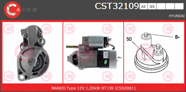 Casco CST32109AS Стартер CST32109AS: Отличная цена - Купить в Польше на 2407.PL!