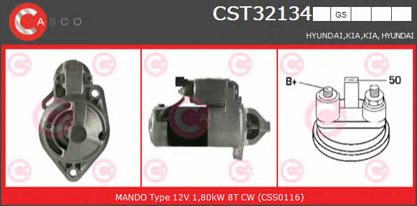 Casco CST32134GS Стартер CST32134GS: Отличная цена - Купить в Польше на 2407.PL!