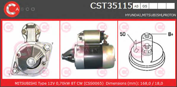 Casco CST35115GS Стартер CST35115GS: Отличная цена - Купить в Польше на 2407.PL!