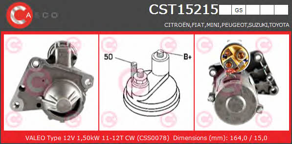 Casco CST15215GS Starter CST15215GS: Buy near me in Poland at 2407.PL - Good price!