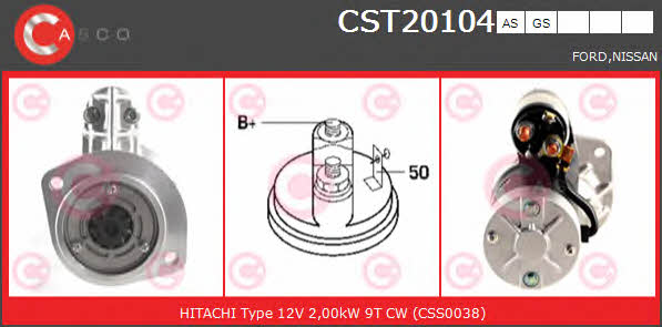 Casco CST20104AS Starter CST20104AS: Buy near me in Poland at 2407.PL - Good price!
