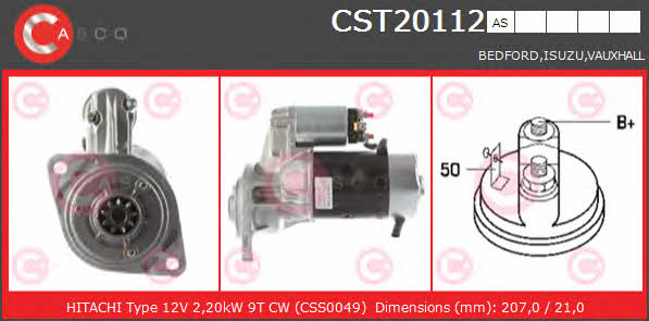 Casco CST20112AS Стартер CST20112AS: Отличная цена - Купить в Польше на 2407.PL!