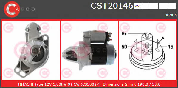 Casco CST20146AS Стартер CST20146AS: Отличная цена - Купить в Польше на 2407.PL!