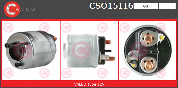 Casco CSO15116GS Solenoid switch, starter CSO15116GS: Buy near me in Poland at 2407.PL - Good price!