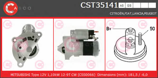 Casco CST35141GS Стартер CST35141GS: Отличная цена - Купить в Польше на 2407.PL!