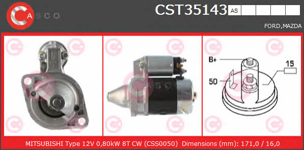 Casco CST35143AS Стартер CST35143AS: Отличная цена - Купить в Польше на 2407.PL!