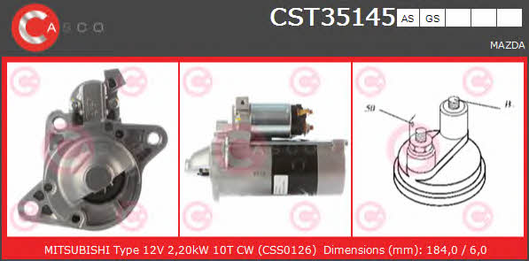 Casco CST35145AS Стартер CST35145AS: Отличная цена - Купить в Польше на 2407.PL!
