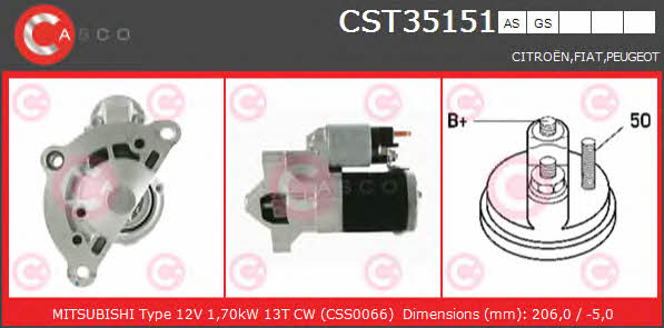 Casco CST35151GS Starter CST35151GS: Buy near me in Poland at 2407.PL - Good price!
