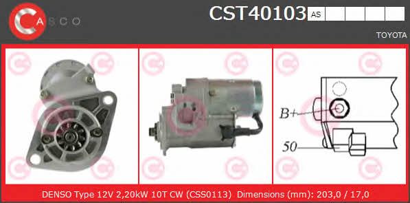 Casco CST40103AS Стартер CST40103AS: Отличная цена - Купить в Польше на 2407.PL!