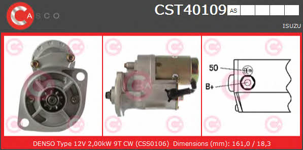 Casco CST40109AS Starter CST40109AS: Buy near me in Poland at 2407.PL - Good price!
