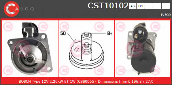 Casco CST10102AS Стартер CST10102AS: Отличная цена - Купить в Польше на 2407.PL!