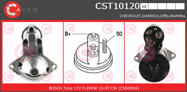 Casco CST10120AS Стартер CST10120AS: Отличная цена - Купить в Польше на 2407.PL!