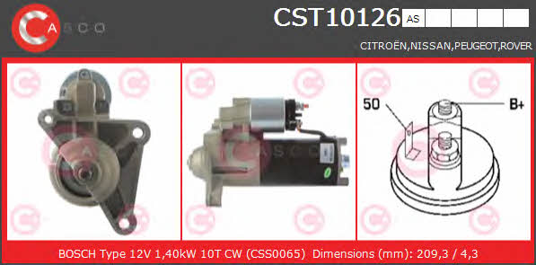 Casco CST10126AS Стартер CST10126AS: Отличная цена - Купить в Польше на 2407.PL!