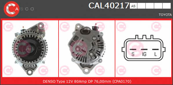 Casco CAL40217AS Alternator CAL40217AS: Buy near me in Poland at 2407.PL - Good price!