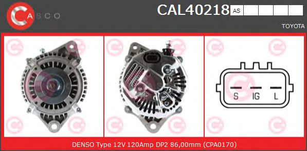 Casco CAL40218AS Alternator CAL40218AS: Buy near me at 2407.PL in Poland at an Affordable price!