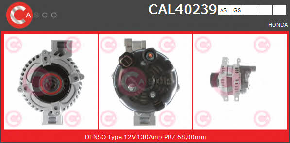 Casco CAL40239GS Alternator CAL40239GS: Buy near me at 2407.PL in Poland at an Affordable price!